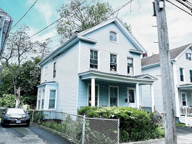 26 Lamberton St, New Haven, CT 06519 - view of front of home with a porch
