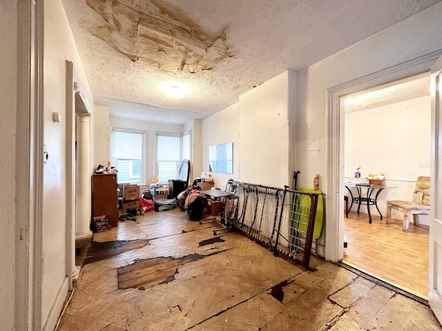 26 Lamberton St, New Haven, CT 06519 - interior space featuring a textured ceiling and wood finished floors
