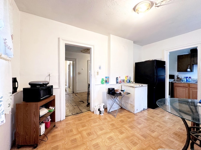 26 Lamberton St, New Haven, CT 06519 - kitchen featuring black appliances, light countertops, and parquet floors