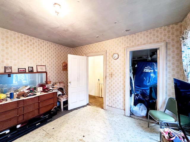 26 Lamberton St, New Haven, CT 06519 - bedroom featuring wallpapered walls