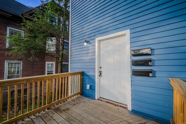 156 Waterville St, Waterbury, CT 06710 - property entrance featuring a deck