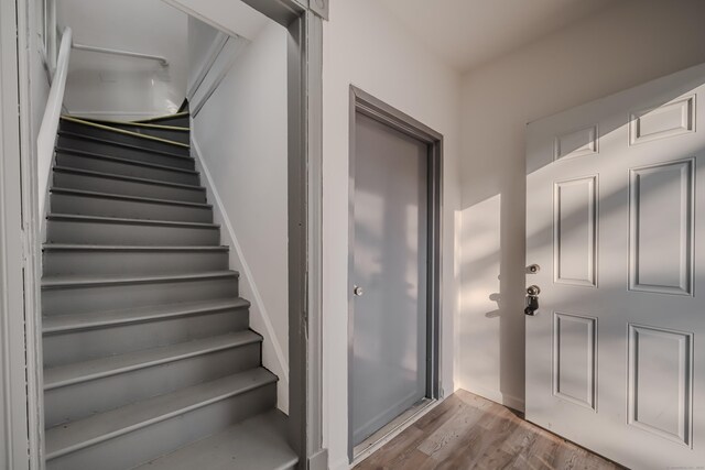 156 Waterville St, Waterbury, CT 06710 - staircase with wood finished floors