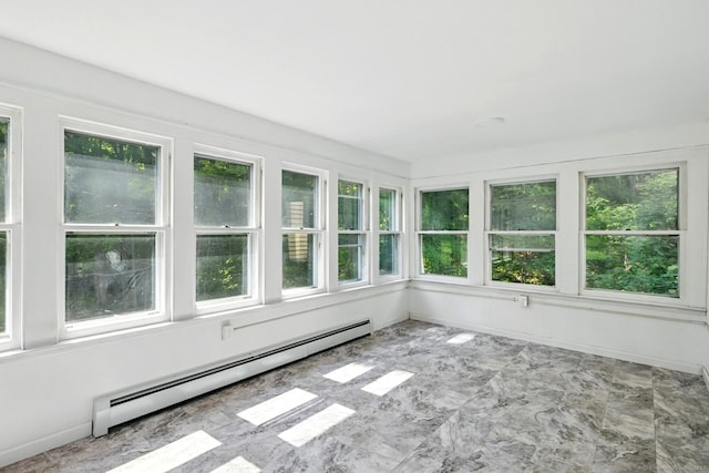 971 New Litchfield St, Torrington, CT 06790 - unfurnished sunroom featuring a baseboard radiator and plenty of natural light
