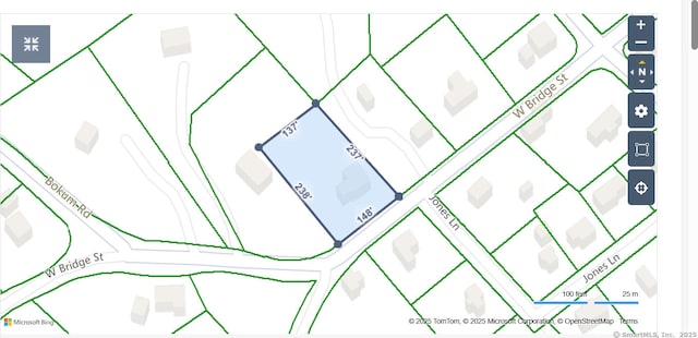 92 W Bridge St, Deep River, CT 06417 - map showing property parcels