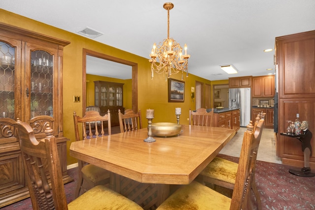 116 Bellridge Rd, Glastonbury, CT 06033 - dining area with a chandelier and recessed lighting