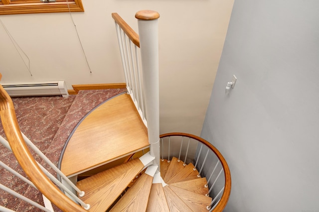 116 Bellridge Rd, Glastonbury, CT 06033 - staircase with baseboard heating