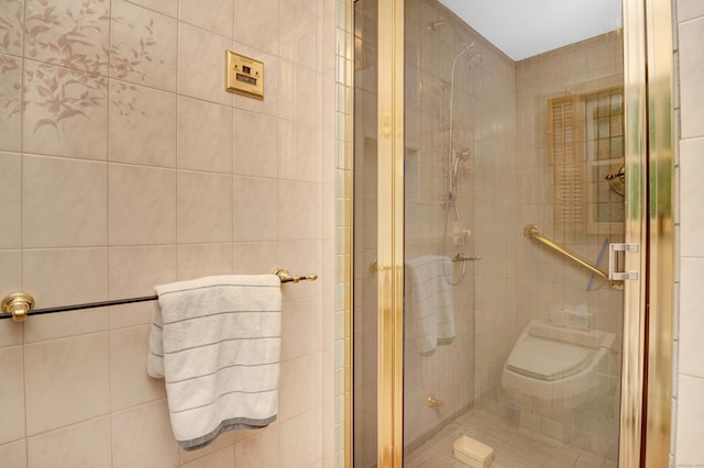 116 Bellridge Rd, Glastonbury, CT 06033 - full bathroom with a stall shower and tile walls