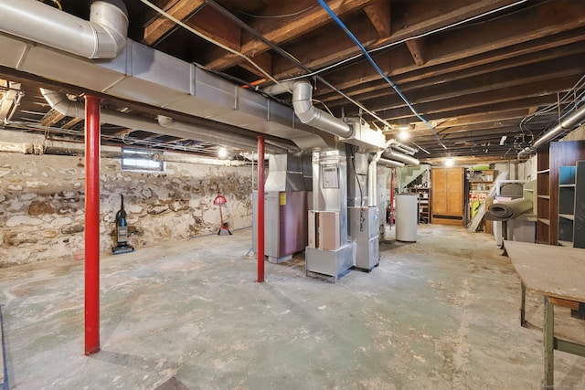 20 George St, Bristol, CT 06010 - basement with gas water heater and heating unit