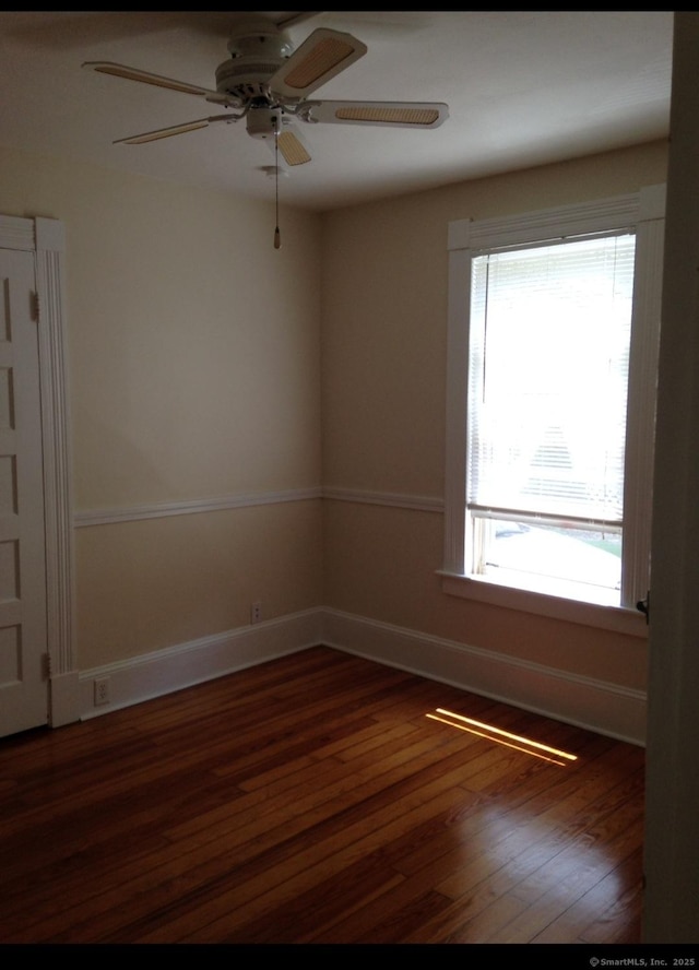 20 George St, Bristol, CT 06010 - spare room featuring wood finished floors and ceiling fan