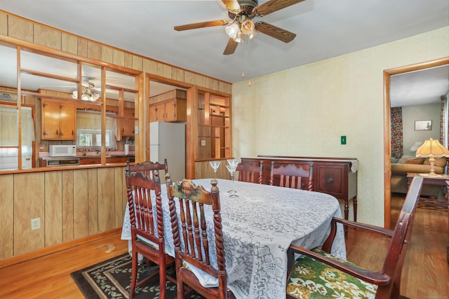 97 Travis Dr, Bridgeport, CT 06606 - dining room featuring a ceiling fan and wood finished floors