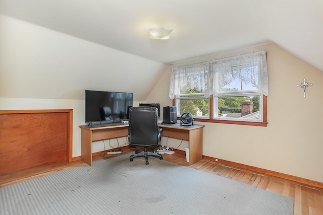 97 Travis Dr, Bridgeport, CT 06606 - office space featuring wood-type flooring and vaulted ceiling