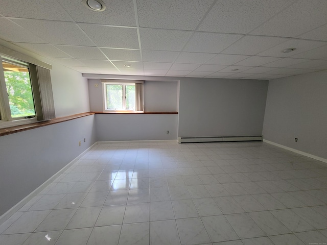 12 Enrico Rd, Bolton, CT 06043 - unfurnished room featuring baseboard heating and a paneled ceiling