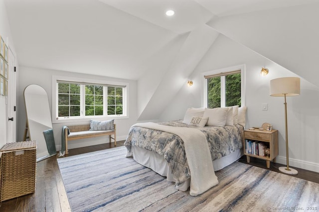 1207 Stillson Rd, Fairfield, CT 06824 - bedroom featuring vaulted ceiling and wood finished floors