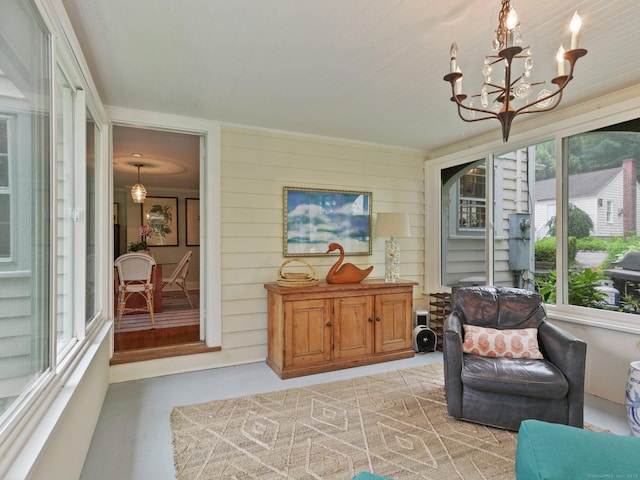 33 Great Pasture Rd, Redding, CT 06896 - sunroom / solarium with a chandelier