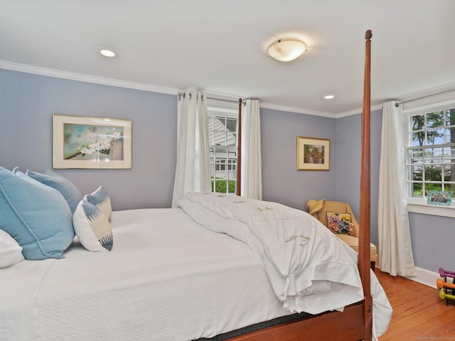 33 Great Pasture Rd, Redding, CT 06896 - bedroom featuring wood finished floors, ornamental molding, and recessed lighting