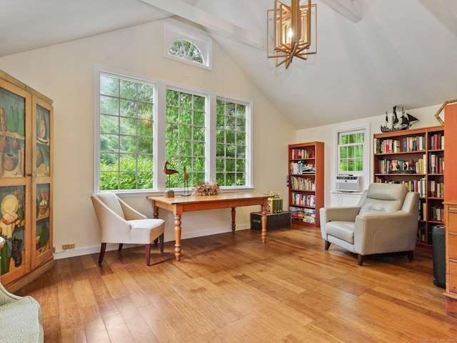 33 Great Pasture Rd, Redding, CT 06896 - living area featuring light wood-style floors, high vaulted ceiling, and a chandelier