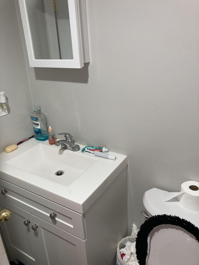34 Park St, Bridgeport, CT 06608 - half bathroom featuring vanity