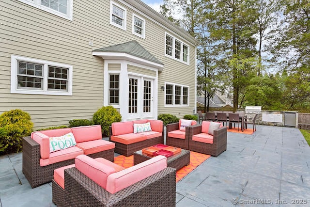 24 Nimitz Pl, Greenwich, CT 06870 - view of patio / terrace with outdoor lounge area and outdoor dining area