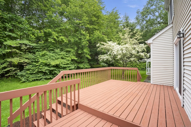 270 N Bride Brook Rd, East Lyme, CT 06333 - view of wooden deck