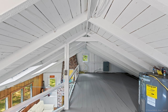 57 River Rd, Clinton, CT 06413 - unfinished attic featuring electric water heater