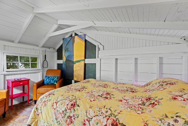 57 River Rd, Clinton, CT 06413 - bedroom featuring wood finished floors and wood ceiling