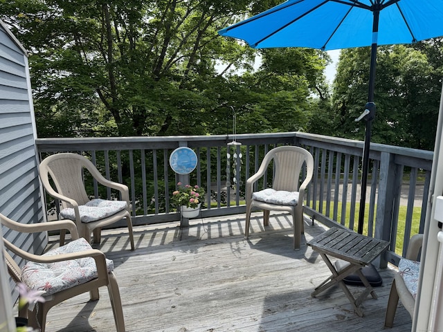 2480 Whitney Ave Unit 2, Hamden, CT 06518 - wooden deck featuring view of scattered trees