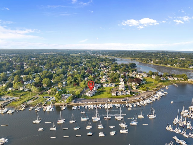8 Oyster Landing Rd Unit 8, Milford, CT 06460 - aerial overview of property's location with numerous boat docks and a nearby body of water