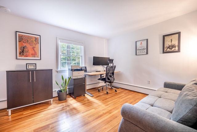 39 Aspen Mill Rd, Ridgefield, CT 06877 - office space featuring light wood-style flooring and a baseboard heating unit