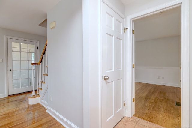 30 Birch St, Stratford, CT 06615 - stairway with wood finished floors