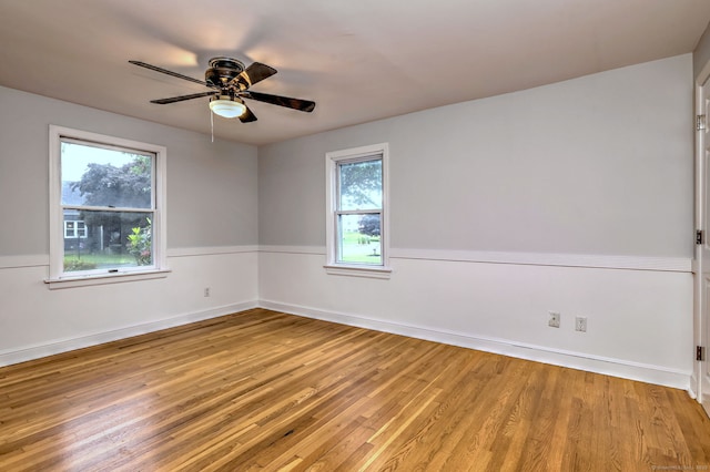 30 Birch St, Stratford, CT 06615 - empty room featuring wood finished floors and ceiling fan