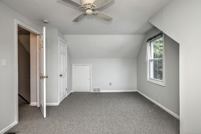 30 Birch St, Stratford, CT 06615 - additional living space featuring carpet, lofted ceiling, and a ceiling fan