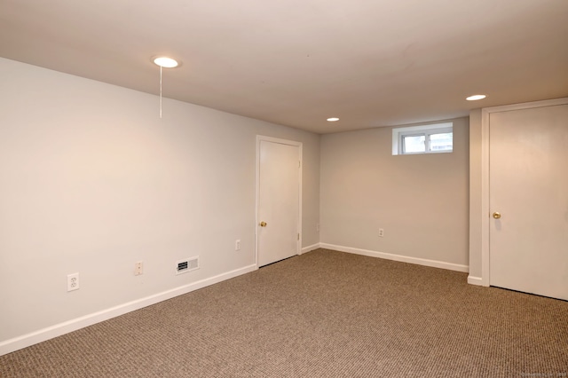 30 Birch St, Stratford, CT 06615 - basement with carpet and recessed lighting
