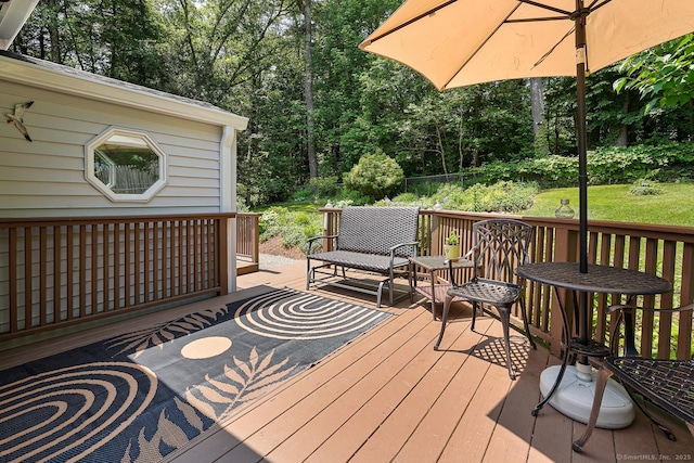 47 Little Bungee Hill Rd, Woodstock, CT 06282 - deck with view of scattered trees