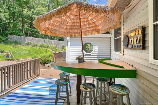 47 Little Bungee Hill Rd, Woodstock, CT 06282 - view of wooden terrace
