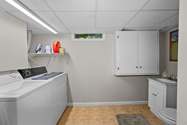 47 Little Bungee Hill Rd, Woodstock, CT 06282 - laundry area with washer and dryer and light tile patterned flooring