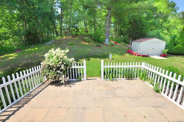 8 Pons Rd, Groton, CT 06355 - view of patio / terrace featuring a storage unit