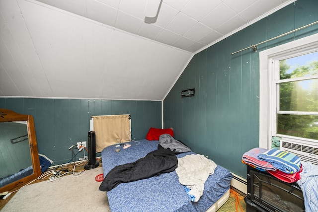 42 Goodwin St, Torrington, CT 06790 - bedroom featuring baseboard heating and vaulted ceiling
