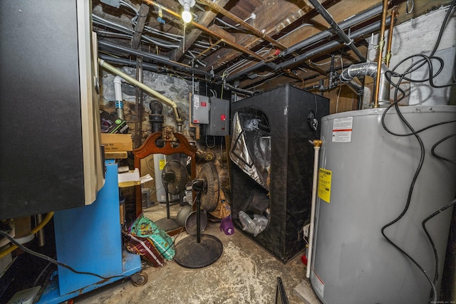 42 Goodwin St, Torrington, CT 06790 - utility room featuring water heater and electric panel