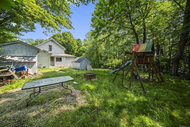 42 Goodwin St, Torrington, CT 06790 - view of yard featuring a shed and a playground