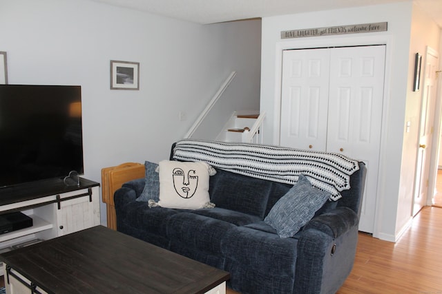 176 Atwater St Apt 7, Southington, CT 06479 - living area featuring light wood-style flooring and baseboards