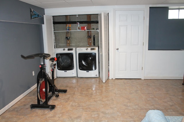176 Atwater St Apt 7, Southington, CT 06479 - laundry room with washer and dryer and baseboards