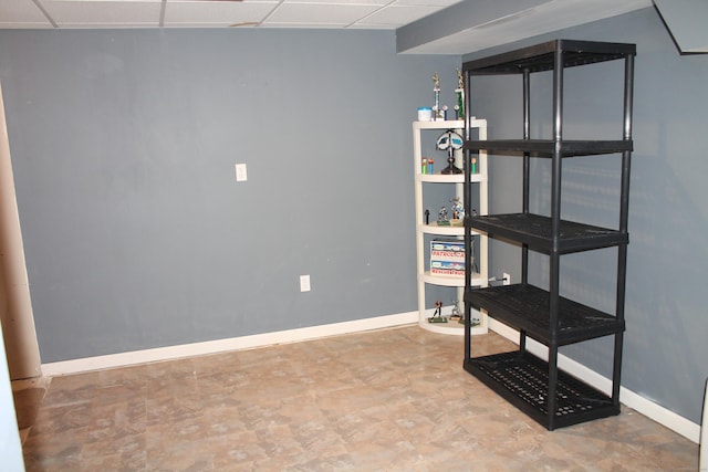 176 Atwater St Apt 7, Southington, CT 06479 - finished below grade area with baseboards and a paneled ceiling