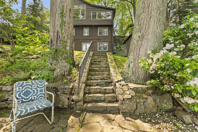 45 Lake Dr S, New Fairfield, CT 06812 - back of house with stairway
