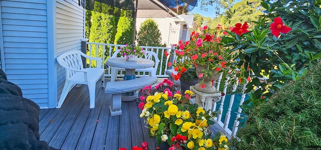 40 Pumpkin Ground Rd, Stratford, CT 06614 - view of wooden terrace