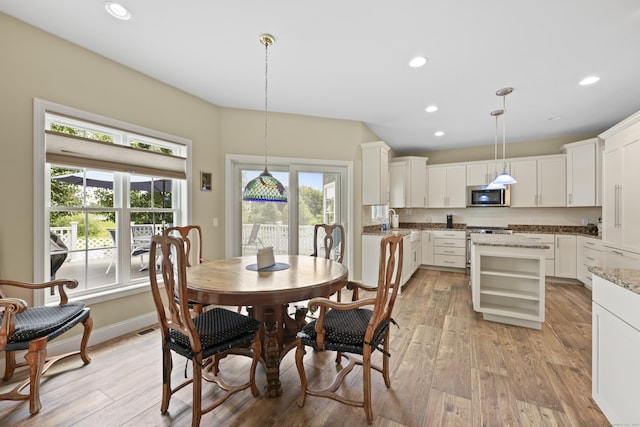 8 Amolia Farms Rd, Windsor, CT 06095 - dining area featuring light wood-style floors and recessed lighting