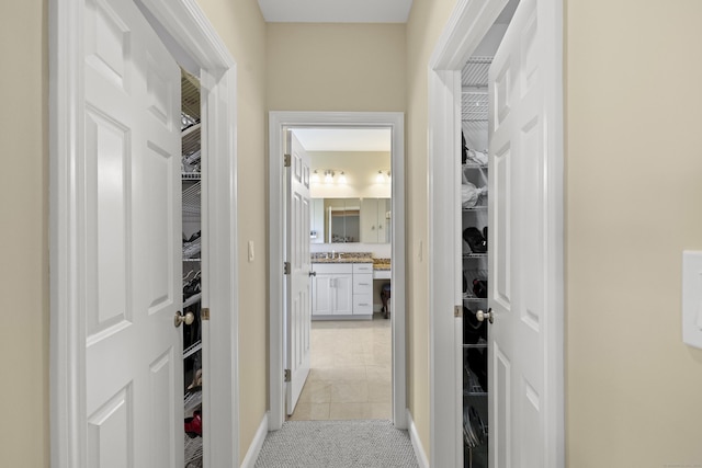 8 Amolia Farms Rd, Windsor, CT 06095 - hall featuring light carpet and a sink