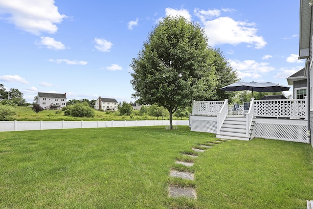 8 Amolia Farms Rd, Windsor, CT 06095 - view of grassy yard with a deck