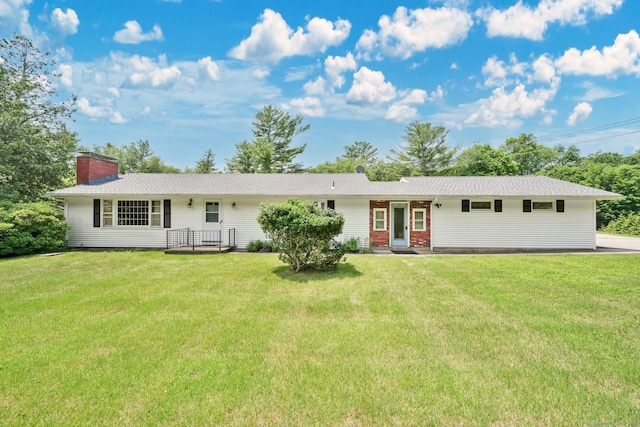 25 Schofield Rd, Willington, CT 06279 - view of front of property with a chimney and a front yard