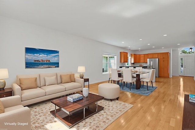 14 Ross Way Unit 14, Windsor Locks, CT 06096 - living room with recessed lighting and light wood-style flooring