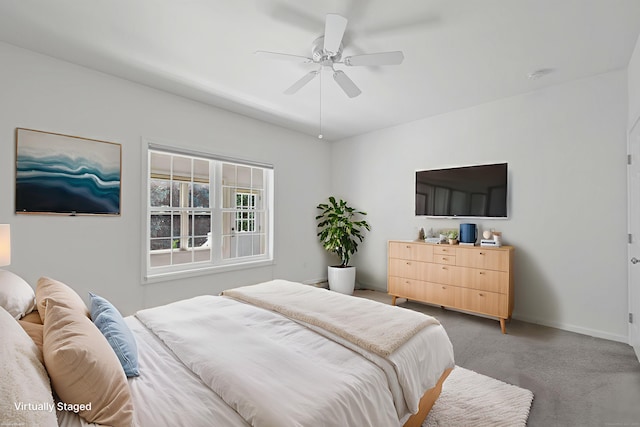 14 Ross Way Unit 14, Windsor Locks, CT 06096 - carpeted bedroom featuring a ceiling fan and baseboards